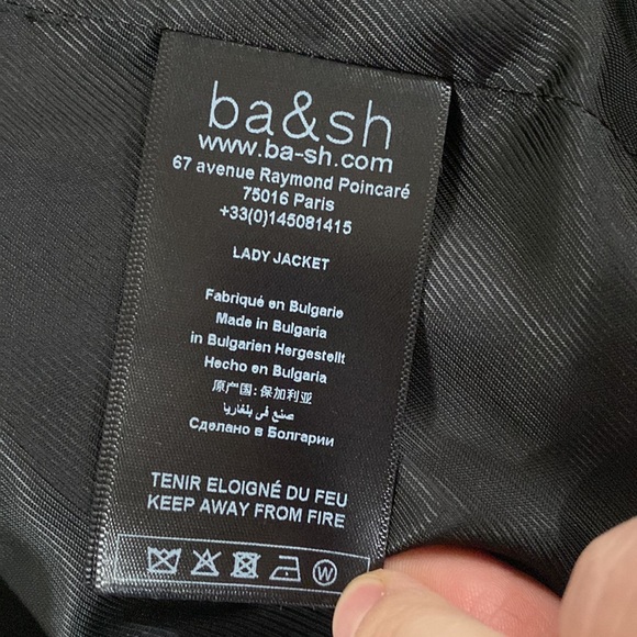 BA&SH Bonjovi double breasted blazer with sequin trim in noir black size 8 - Picture 12 of 14